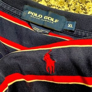 POLO Golf Ralph Lauren Short Sleeve Shirt Striped Size XL